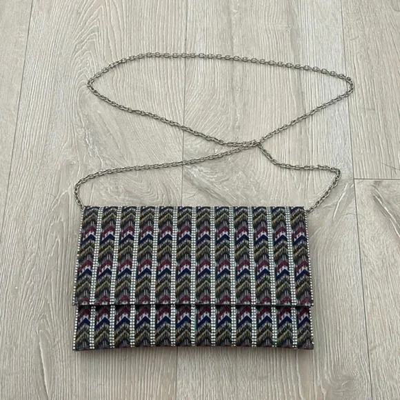 Nordstrom multicolor rhinestone party clutch - Picture 2 of 6